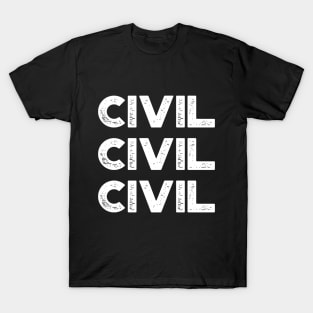 Civil Vintage Retro (White) T-Shirt